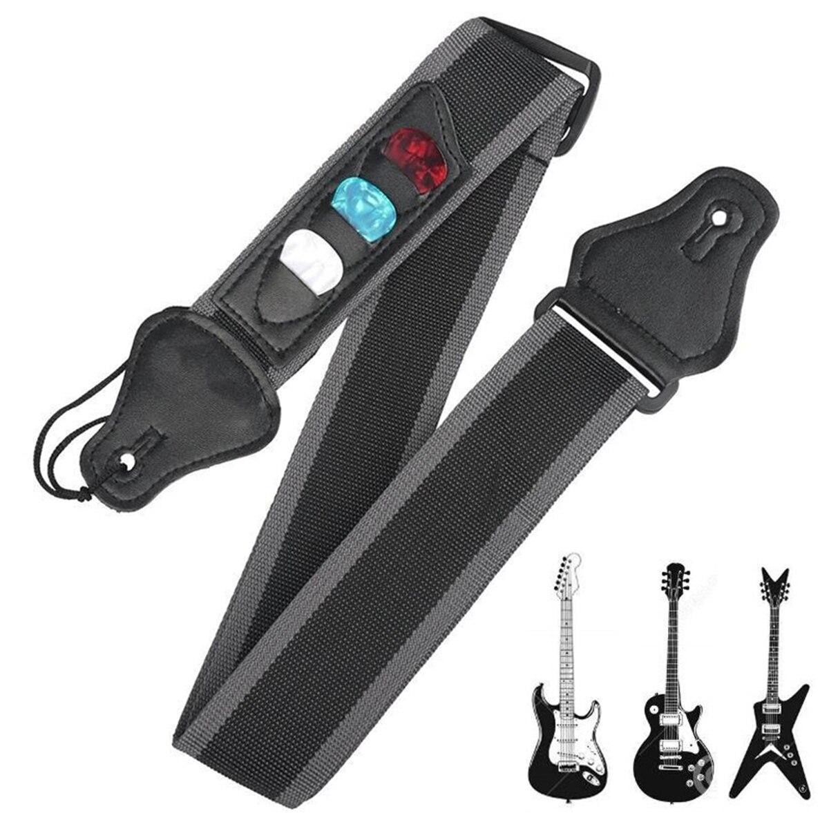 Musical Instrument Band - Electric Guitar Strap Adjustable with 3