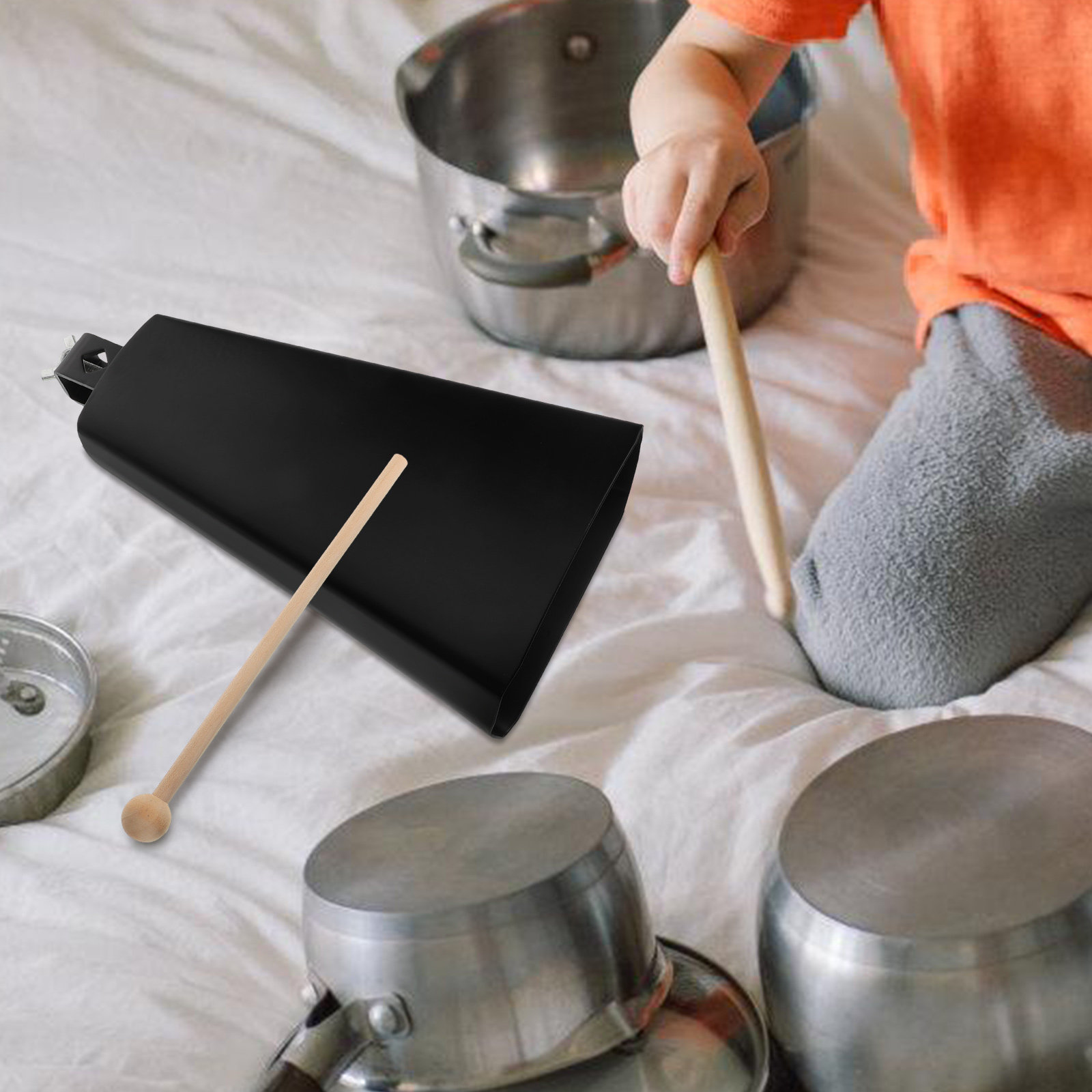 1Set Metal Cowbell Instrument  - Musical Instrument Band ulasan dan harga